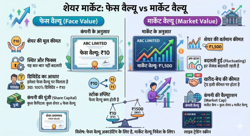 Face Value vs Market Value Diagram